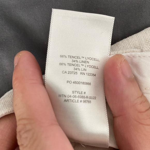 Aritzia Linen Effortless Pants Natural Ecru - Picture 4 of 4